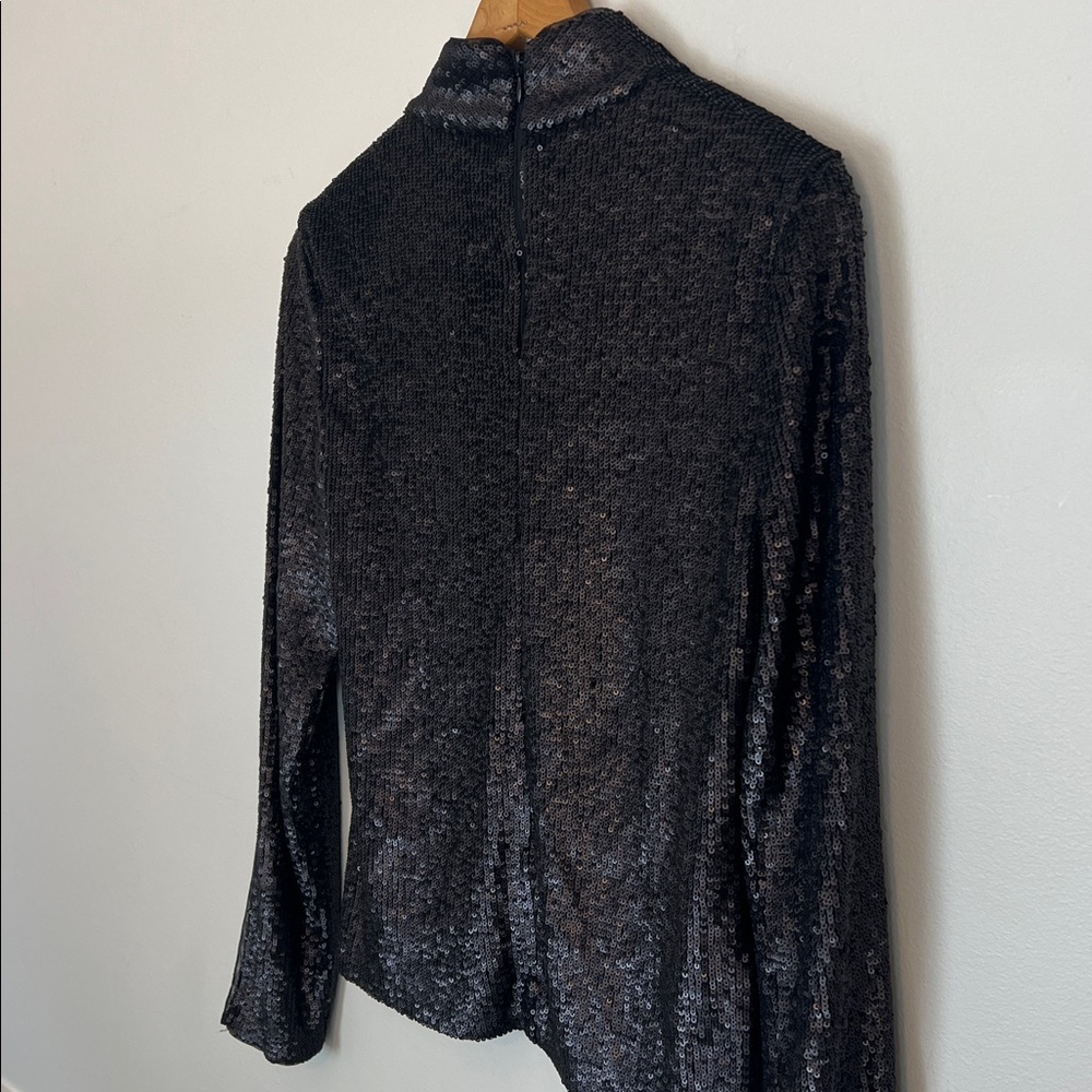 NWT Donna Karen women’s size medium “Astra Gaze” sequin long sleeve top - Picture 15 of 17
